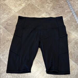 Black Athletic Biker Shorts 2x